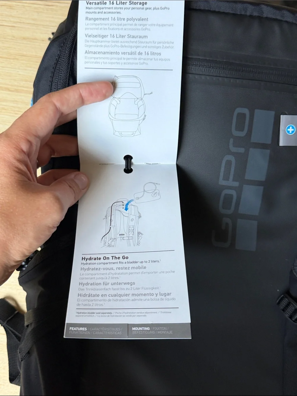 GoPro Seeker 16L Backpack NWT Black Camera Hiking Bag Integrated Mounts
